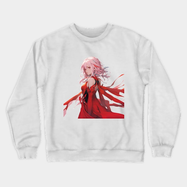 Inori Yuzuriha Guilty Crown illustration Crewneck Sweatshirt by Graphicvibestore